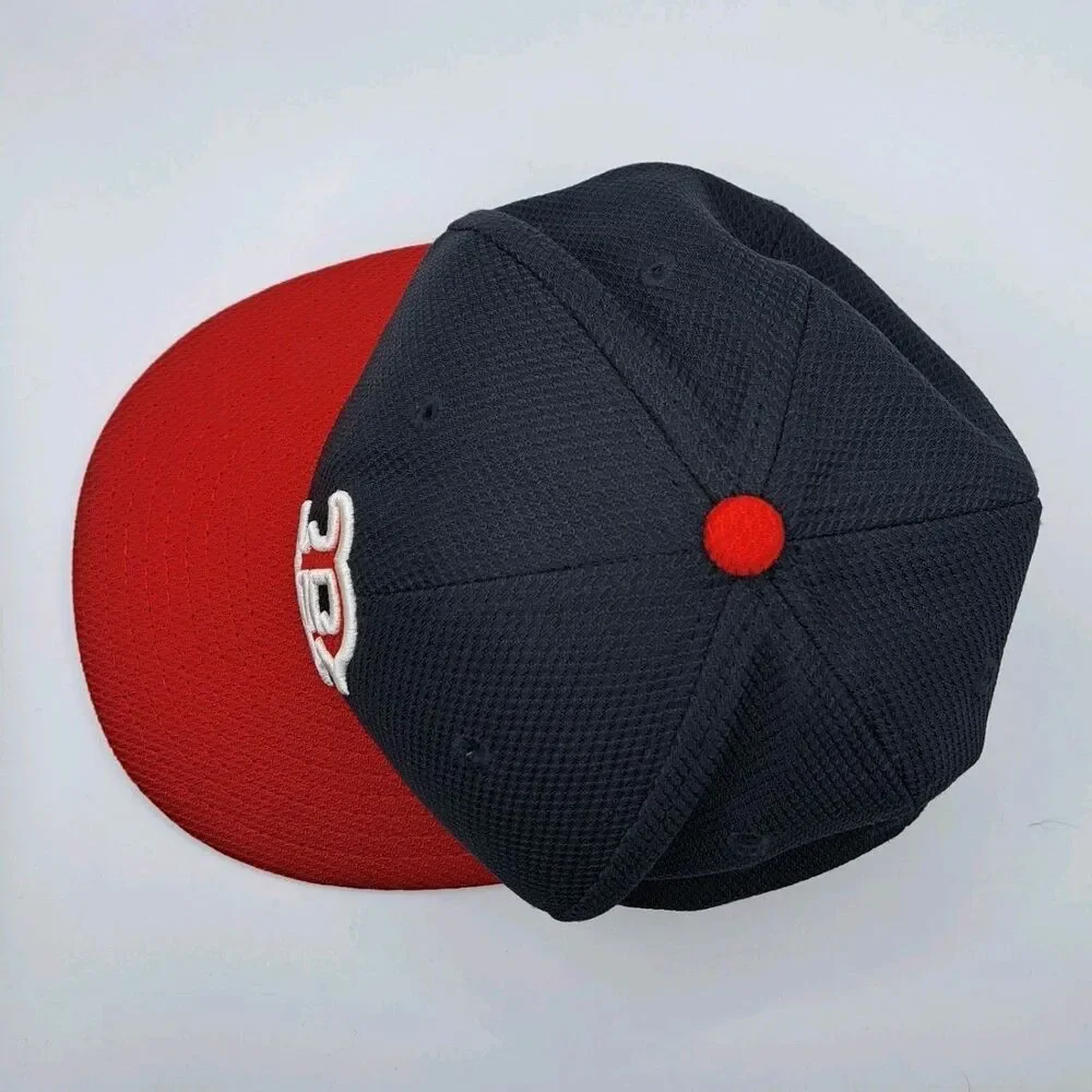 Boston Red Sox Hat Mens Navy Red 6 5/8 Fitted 59Fifty Cap New Era MLB Baseball